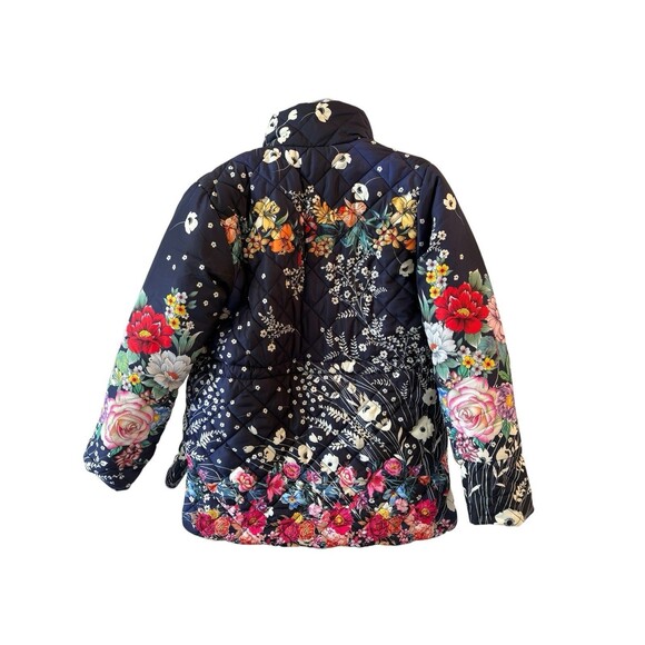 NWOT Johnny Was Neutra Reversible Floral Parka Puffer Jacket Size $420 XS - Picture 5 of 15